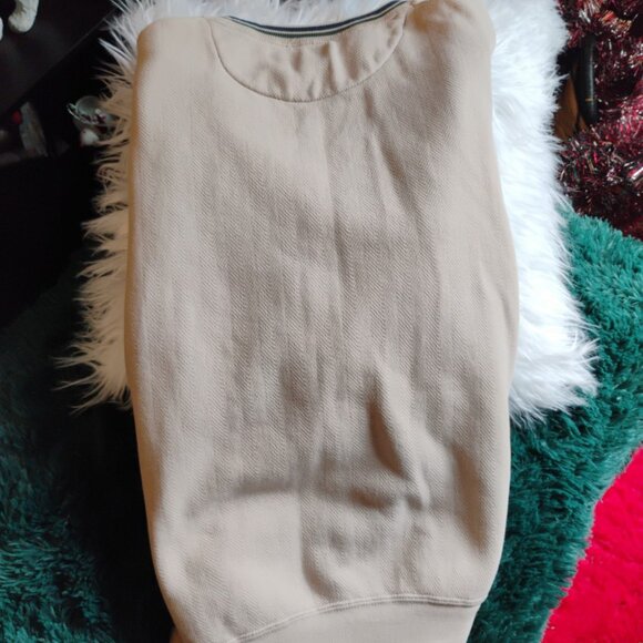 Chaps Ralph Lauren Beige Logo Crewneck Sweatshirt | Size Large | Mint - Picture 3 of 4